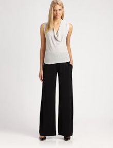 An Italian cotton blend lends an incredibly soft touch to this feminine tank top.Draped necklineSleevelessAbout 21 from shoulder to hemCotton/polyesterDry cleanImported of Italian fabricSIZE & FIT Model shown is 5'9 (175cm) wearing a US size Small. An Italian cotton blend lends an incredibly soft touch to this feminine tank top.Draped necklineSleevelessAbout 21 from shoulder to hemCotton/polyesterDry cleanImported of Italian fabricSIZE & FIT Model shown is 5'9 (175cm) wearing a US size Small.