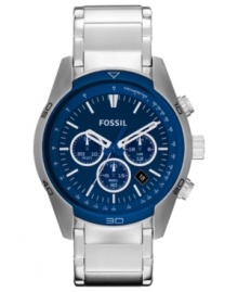 This Sport Chronograph watch from Fossil boasts sturdy steel and rich colors. This Sport Chronograph watch from Fossil boasts sturdy steel and rich colors.