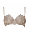 Turn up the heat with this luxe bra from La Perla -Balconette style, wide set straps, back hook and eye closure, embroidery detailed front, d?colletage-enhancing shape - Perfect under any outfit or for stylish lounging with matching panties