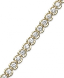 Light up the night. This half-moon bracelet features full-cut diamonds (3 ct. t.w.) for a look that's truly elegant. Set in 14k gold. Approximate length: 7-1/4 inches. Light up the night. This half-moon bracelet features full-cut diamonds (3 ct. t.w.) for a look that's truly elegant. Set in 14k gold. Approximate length: 7-1/4 inches.