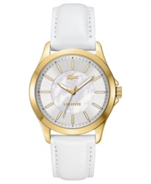 Change up your workday attire with this fresh Sofia collection watch from Lacoste. Change up your workday attire with this fresh Sofia collection watch from Lacoste.