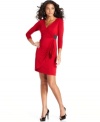 Show off your curves in this petite dress from Spense, featuring a flattering faux wrap design. Wear with your favorite heels for an alluring look!