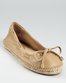In the softest leather, these luxe espadrilles from Lauren Ralph Lauren exude classic style. In the softest leather, these luxe espadrilles from Lauren Ralph Lauren exude classic style.