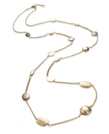 Layer on some lovely length with this golden necklace from Alfani. Displays hematite and gold tone beads for a shaky feel. Crafted in gold tone mixed metal. Approximate length: 51 inches. Layer on some lovely length with this golden necklace from Alfani. Displays hematite and gold tone beads for a shaky feel. Crafted in gold tone mixed metal. Approximate length: 51 inches.