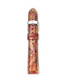 So timely: Michele lends its ever-chic watches an on-trend touch with this interchangeable watch strap, designed to customize your chronograph. So timely: Michele lends its ever-chic watches an on-trend touch with this interchangeable watch strap, designed to customize your chronograph.