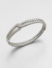 From the Labyrinth Collection. An iconic cable style in a looped design accented with dazzling pavé diamonds. Sterling silverDiamonds, 1 tcwDiameter, about 2.25Push clasp closureImported From the Labyrinth Collection. An iconic cable style in a looped design accented with dazzling pavé diamonds. Sterling silverDiamonds, 1 tcwDiameter, about 2.25Push clasp closureImported
