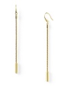 Gilded and glam, MICHAEL Michael Kors' linear earrings are a sleek addition to your lobe line up. The minimalist danglers modernize ladylike minis and classic pumps with ease.