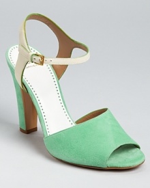 In a minty hue, these Moschino Cheap and Chic sandals boast soft suede and a leather ankle strap in a contrasting color. Pair them with pastel toes in pale pink and embrace the season's love for lights. In a minty hue, these Moschino Cheap and Chic sandals boast soft suede and a leather ankle strap in a contrasting color. Pair them with pastel toes in pale pink and embrace the season's love for lights.