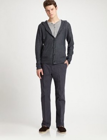 EXCLUSIVELY OURS. Dress wardrobe essential for the contemporary man of style, tailored in smooth, soft cotton for a comfortable, straight-leg fit.Flat-front styleSide slash, back welt pocketsInseam, about 33CottonDry cleanImported EXCLUSIVELY OURS. Dress wardrobe essential for the contemporary man of style, tailored in smooth, soft cotton for a comfortable, straight-leg fit.Flat-front styleSide slash, back welt pocketsInseam, about 33CottonDry cleanImported