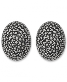 Shape up! Sparkling studs in marcasite are a must! Crafted in sterling silver; by Genevieve & Grace. Earrings feature an omega clip-on backing for non-pierced ears. Approximate length: 13/16 inch. Approximate width: 5/8 inch. Shape up! Sparkling studs in marcasite are a must! Crafted in sterling silver; by Genevieve & Grace. Earrings feature an omega clip-on backing for non-pierced ears. Approximate length: 13/16 inch. Approximate width: 5/8 inch.
