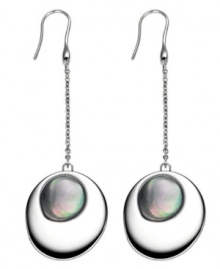 Double vision. With their innovative reversible design, Breil's Duplicity drop earrings offer two styles in one. Featuring both light blue quartz and black mother of pearl, they're set in silver tone stainless steel. Approximate drop: 2-1/2 inches. Double vision. With their innovative reversible design, Breil's Duplicity drop earrings offer two styles in one. Featuring both light blue quartz and black mother of pearl, they're set in silver tone stainless steel. Approximate drop: 2-1/2 inches.