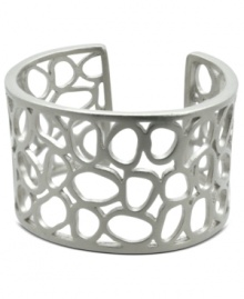 Fashion out in the open. This chic cuff bracelet from T Tahari's Essentials collection boasts a stylish openwork design. Nickel-free for sensitive skin. Crafted in imitation rhodium mixed metal. Approximate width: 1-11/16 inches. Fashion out in the open. This chic cuff bracelet from T Tahari's Essentials collection boasts a stylish openwork design. Nickel-free for sensitive skin. Crafted in imitation rhodium mixed metal. Approximate width: 1-11/16 inches.