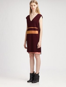 Intriguing sheer insets dress up this flattering, soft pullover silhouette.V necklineCap sleevesSheer insetsBack bandLonger back hemAbout 22 from natural waist87% viscose/13% polyesterDry cleanMade in Italy of imported fabricModel shown is 5'9 (175cm) wearing US size Small. 