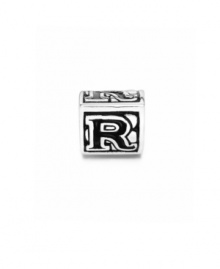 Give your bracelet or necklace an extra personal touch with this sterling silver R charm. Donatella is a playful collection of charm bracelets and necklaces that can be personalized to suit your style! Available exclusively at Macy's. Give your bracelet or necklace an extra personal touch with this sterling silver R charm. Donatella is a playful collection of charm bracelets and necklaces that can be personalized to suit your style! Available exclusively at Macy's.
