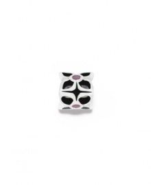 Lacy open flowers with red cubic zirconia accents form this beautiful sterling silver bead. Donatella is a playful collection of charm bracelets and necklaces that can be personalized to suit your style! Available exclusively at Macy's. Retired bead; limited quantities available. Lacy open flowers with red cubic zirconia accents form this beautiful sterling silver bead. Donatella is a playful collection of charm bracelets and necklaces that can be personalized to suit your style! Available exclusively at Macy's. Retired bead; limited quantities available.