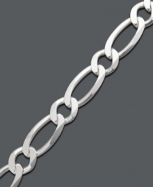 Highlight your tanned legs in this shining anklet by Giani Bernini. Perfect for summer-time style, this sterling silver anklet features a Figaro link chain. Approximate length: 9 inches. Highlight your tanned legs in this shining anklet by Giani Bernini. Perfect for summer-time style, this sterling silver anklet features a Figaro link chain. Approximate length: 9 inches.