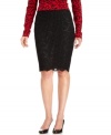 Build your wardrobe with Charter Club's classic petite pencil skirt, made from ladylike lace.