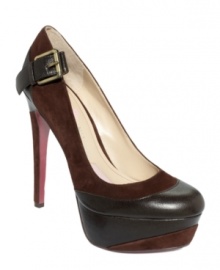 The stunning Delia platforms by Paris Hilton get an accessory upgrade thanks to the decorative buckled heel. The stunning Delia platforms by Paris Hilton get an accessory upgrade thanks to the decorative buckled heel.