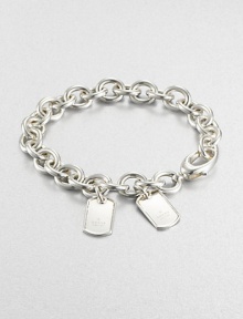From the Dog Tag Collection. Two logo engraved tags in sleek sterling silver on a link chain. Sterling silverLength, about 7.5 Lobster clasp closureMade in Italy From the Dog Tag Collection. Two logo engraved tags in sleek sterling silver on a link chain. Sterling silverLength, about 7.5 Lobster clasp closureMade in Italy