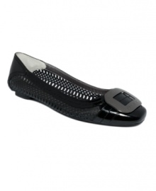 Comfortable enough for the commute, chic enough for all day at the office. The Kristina flats by Adrienne Vittadini pull it off with their perforated upper topped by buckle hardware.