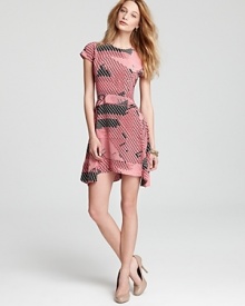 Emboldened by the optic pop of digital prints, this Juicy Couture dress makes a bold impression. Keep the style strong with sleek heels. Emboldened by the optic pop of digital prints, this Juicy Couture dress makes a bold impression. Keep the style strong with sleek heels.