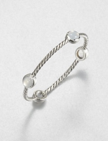 From the Renaissance Collection. Let this beautiful piece take you back in time with cabochon moon quartz stations on an iconic sterling silver cable design. Moon quartzSterling silverDiameter, about 2.25Slip-on styleImported From the Renaissance Collection. Let this beautiful piece take you back in time with cabochon moon quartz stations on an iconic sterling silver cable design. Moon quartzSterling silverDiameter, about 2.25Slip-on styleImported