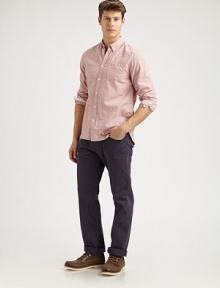 From business-casual Fridays to long weekend getaways, this classic straight-leg, set in a cool cotton-twill, is versatile with effortless style to match.Six-pocket styleInseam, about 3498% cotton/2% elastaneMachine washImported From business-casual Fridays to long weekend getaways, this classic straight-leg, set in a cool cotton-twill, is versatile with effortless style to match.Six-pocket styleInseam, about 3498% cotton/2% elastaneMachine washImported