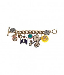 Super fun multicolor bird charm bracelet - This retro-chic charm bracelet is the perfect addition to any wardrobe - Cute rhinestone detail and bird-centric colored charms - Pair with skinny jeans, a t-shirt, and a wool 3/4-sleeve blazer Super fun multicolor bird charm bracelet - This retro-chic charm bracelet is the perfect addition to any wardrobe - Cute rhinestone detail and bird-centric colored charms - Pair with skinny jeans, a t-shirt, and a wool 3/4-sleeve blazer