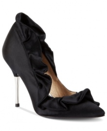 The smooth upper of the Thalia Ruffel platform pumps by A.B.S. give this style a unique finish that's sure to make your day. The smooth upper of the Thalia Ruffel platform pumps by A.B.S. give this style a unique finish that's sure to make your day.