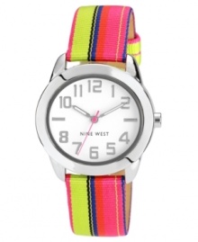 Make time for play with this colorful watch from Nine West. Make time for play with this colorful watch from Nine West.