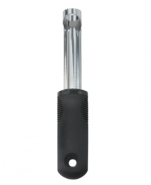 Go straight to the core! Comfort handles give you the support you need to take the core out in one quick movement. Enjoy fruit faster by using the durable stainless steel head to easily remove even the most stubborn pits, cores and other pesky centers-clean up is a breeze too! Go straight to the core! Comfort handles give you the support you need to take the core out in one quick movement. Enjoy fruit faster by using the durable stainless steel head to easily remove even the most stubborn pits, cores and other pesky centers-clean up is a breeze too!