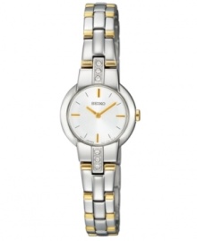 Elegant with subtle accents, this gorgeous Seiko watch is a versatile addition to any wardrobe. Elegant with subtle accents, this gorgeous Seiko watch is a versatile addition to any wardrobe.