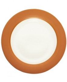 Make everyday meals a little more fun with Colorwave dinnerware from Noritake. Mix and match a rim platter in terra cotta and white with other shapes and shades for a tabletop that's endlessly stylish.