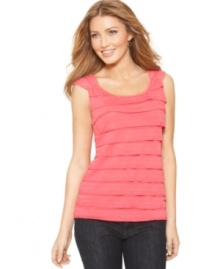 A tiered top from AGB looks lovely on its own or layered with spring jackets and lightweight cardigans! A tiered top from AGB looks lovely on its own or layered with spring jackets and lightweight cardigans!