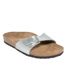 A trendy new look for the classic Birkenstock. A trendy new look for the classic Birkenstock.