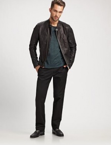 A fit that's at once timeless and timely, cut with a slightly tapered leg that fits into any contemrporary wardrobe. Tapered legsSide slash, back welt pocketsInseam, about 3595% cotton/5% polyesterMachine washImported A fit that's at once timeless and timely, cut with a slightly tapered leg that fits into any contemrporary wardrobe. Tapered legsSide slash, back welt pocketsInseam, about 3595% cotton/5% polyesterMachine washImported