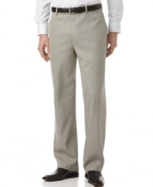 Need a cool, comfortable complement for all the looks in your Monday through Friday wardrobe? Look no further than these flat front dress pants from Perry Ellis. Need a cool, comfortable complement for all the looks in your Monday through Friday wardrobe? Look no further than these flat front dress pants from Perry Ellis.