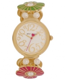 A sweet watch design that will make your every day style bloom, by Betsey Johnson.