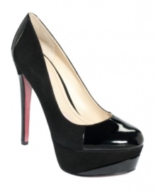 Very neutral, but never boring. Paris Hilton's Autumn platform pumps combine smooth suede and shiny man-made patent leather for a look that goes easily from day to night. Very neutral, but never boring. Paris Hilton's Autumn platform pumps combine smooth suede and shiny man-made patent leather for a look that goes easily from day to night.