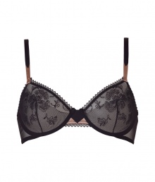 Turn up the heat in this luxe and lacy, vintage-inspired bra from La Perla - Underwire, lace-detailed slightly padded cups, contrasting rose-hued detail at center and on straps, lace trim, d?colletage-enhancing fit, adjustable straps, back hook and eye closure - Perfect under virtually any outfit or paired with matching panties for stylish lounging Turn up the heat in this luxe and lacy, vintage-inspired bra from La Perla - Underwire, lace-detailed slightly padded cups, contrasting rose-hued detail at center and on straps, lace trim, d?colletage-enhancing fit, adjustable straps, back hook and eye closure - Perfect under virtually any outfit or paired with matching panties for stylish lounging