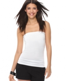 A wardrobe staple, this Planet Gold tube top with built-in shelf bra is perfect for wearing on its own or layered under any of the season's tops! A wardrobe staple, this Planet Gold tube top with built-in shelf bra is perfect for wearing on its own or layered under any of the season's tops!