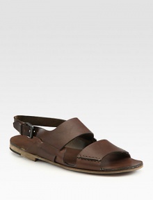 A distinguished sandal crafted from genuine Italian calfskin leather, destined to be a warm weather favorite.Leather upperLeather liningLeather soleMade in Italy A distinguished sandal crafted from genuine Italian calfskin leather, destined to be a warm weather favorite.Leather upperLeather liningLeather soleMade in Italy