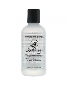 A fighter of frizz and tamer of flyaways. Does exactly what it says (and a little more). Defrizz works in any weather to control curls, frizz and flyaway hair. Smoothes and tames, leaving hair shiny and amazingly soft. Best used anytime; after Prep or Tonic Lotion, before, during and after styling.Usage: Apply a few drops (depending on length) to damp or dry hair, and style. Use a touch more to touch up. Mix with Styling Creme for hold and a smooth, humidity-proof texture.Product Recipe: 1. Mix Defrizz and Styling Wax in palm and apply for soft hold with separation & high shine. 2. Mix Defrizz and Grooming Creme in palm and apply for humidity proof polish. 3. Layer Defrizz under Leave In for a smooth, fly-away free blow-dry. A fighter of frizz and tamer of flyaways. Does exactly what it says (and a little more). Defrizz works in any weather to control curls, frizz and flyaway hair. Smoothes and tames, leaving hair shiny and amazingly soft. Best used anytime; after Prep or Tonic Lotion, before, during and after styling.Usage: Apply a few drops (depending on length) to damp or dry hair, and style. Use a touch more to touch up. Mix with Styling Creme for hold and a smooth, humidity-proof texture.Product Recipe: 1. Mix Defrizz and Styling Wax in palm and apply for soft hold with separation & high shine. 2. Mix Defrizz and Grooming Creme in palm and apply for humidity proof polish. 3. Layer Defrizz under Leave In for a smooth, fly-away free blow-dry.