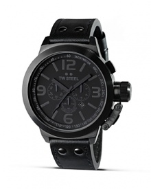 Make a style statement with this all-black watch with grey numerals from TW Steel. Make a style statement with this all-black watch with grey numerals from TW Steel.