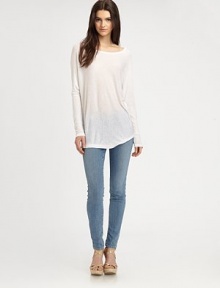 A lightweight silk blend that can be worn off-the-shoulder for added versatility. BoatneckDropped shouldersLong sleeves67% rayon/33% silkDry cleanImportedModel shown is 5'10 (177cm) wearing US size Small. A lightweight silk blend that can be worn off-the-shoulder for added versatility. BoatneckDropped shouldersLong sleeves67% rayon/33% silkDry cleanImportedModel shown is 5'10 (177cm) wearing US size Small.