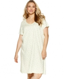 Float away in the comfort of this sleepshirt by Charter Club. Its ruffled hems and whimsical print are perfection. Float away in the comfort of this sleepshirt by Charter Club. Its ruffled hems and whimsical print are perfection.