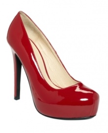 Flying colors! Bold hues make Chinese Laundry's Whistle round-toe platform pumps stand out from the crowd. Flying colors! Bold hues make Chinese Laundry's Whistle round-toe platform pumps stand out from the crowd.