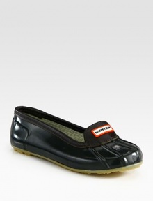 A durable silhouette with leather trim for rainy days, finished with a rubber sole for added traction. Rubber and leather upperLeather liningRubber solePadded insoleImported A durable silhouette with leather trim for rainy days, finished with a rubber sole for added traction. Rubber and leather upperLeather liningRubber solePadded insoleImported