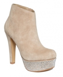 Want the most bang for your buck? Go for sparkle! The Banngg booties by Steve Madden take the season's trendiest silhouette and add rhinestones to the platform. Want the most bang for your buck? Go for sparkle! The Banngg booties by Steve Madden take the season's trendiest silhouette and add rhinestones to the platform.