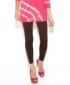 Leggings are a modern wardrobe essential; this pair from INC refines the look with smooth stretch knit fabric!